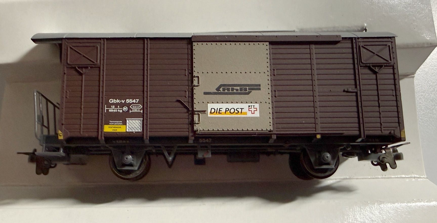 Bemo Modellini di ferrovie: Bemo RhB Gbk-v 5547 Postwagen – Nuovo e nell'imballaggio originale da Samedan venduto da Gischpel25 2