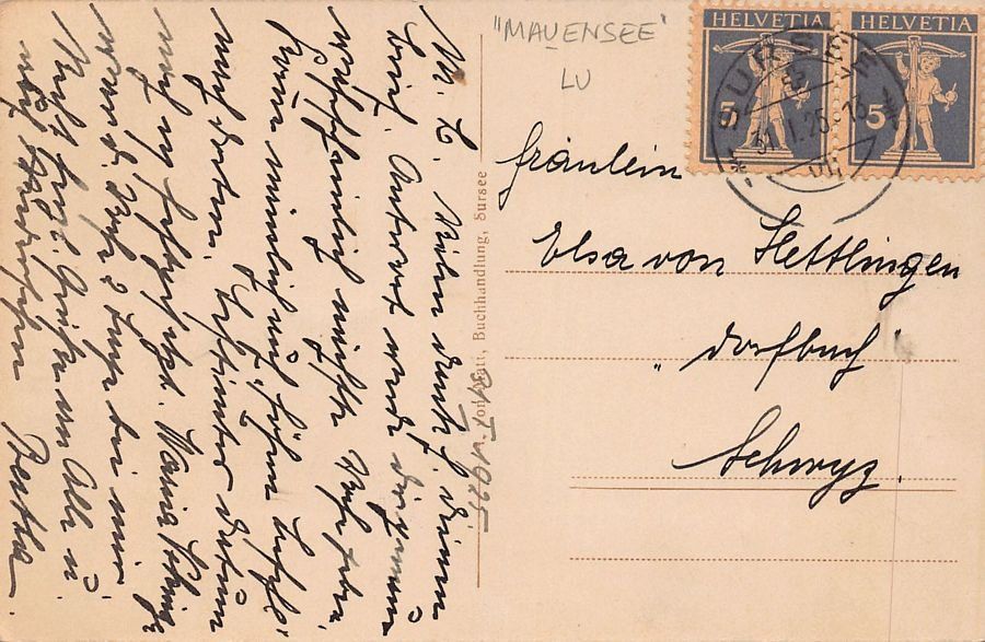 Cartoline postali: Schloss Mauensee, gelaufen 1925 – Usato da Frauenfeld venduto da POML 1