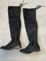 2 Paar Overknee Stiefel Wildlederoptik