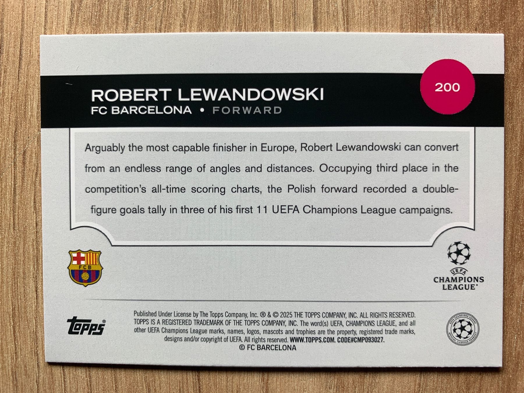 Topps Cartes à collectionner: Soccer Robert Lewandowski Flagship Raindrops Topps 2025 – D'occasion à Netstal par Clutch79Cardz 1