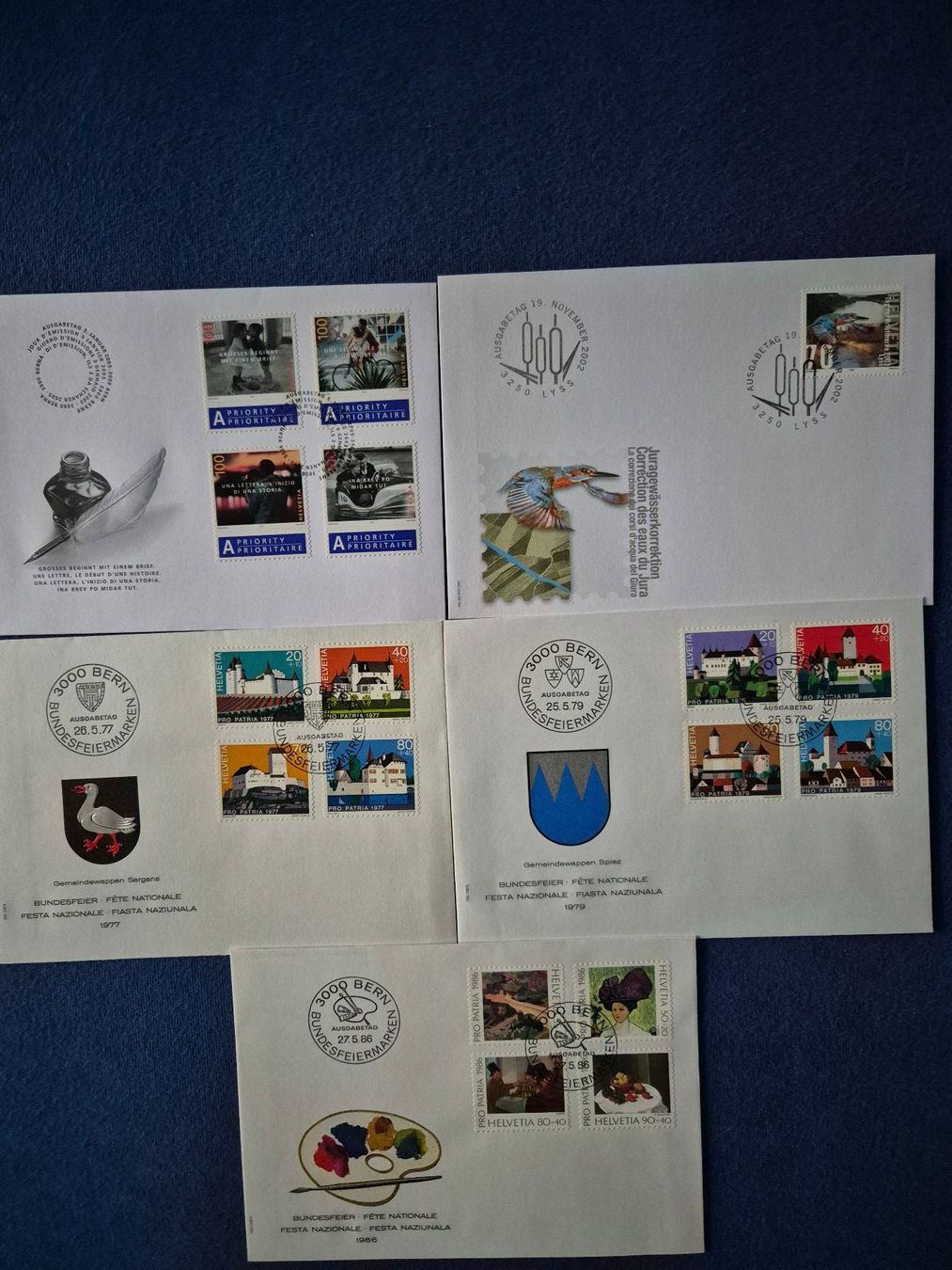 Alle Briefmarken: Ersttagsbriefe CH – Gebraucht aus Steinhausen von Scrashel