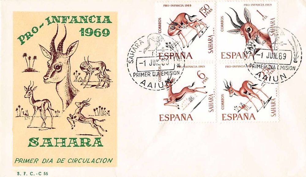 EXOTISCHE Länder - 3 FDC Spanische Kolonien (Gebraucht) in Lufingen für ...