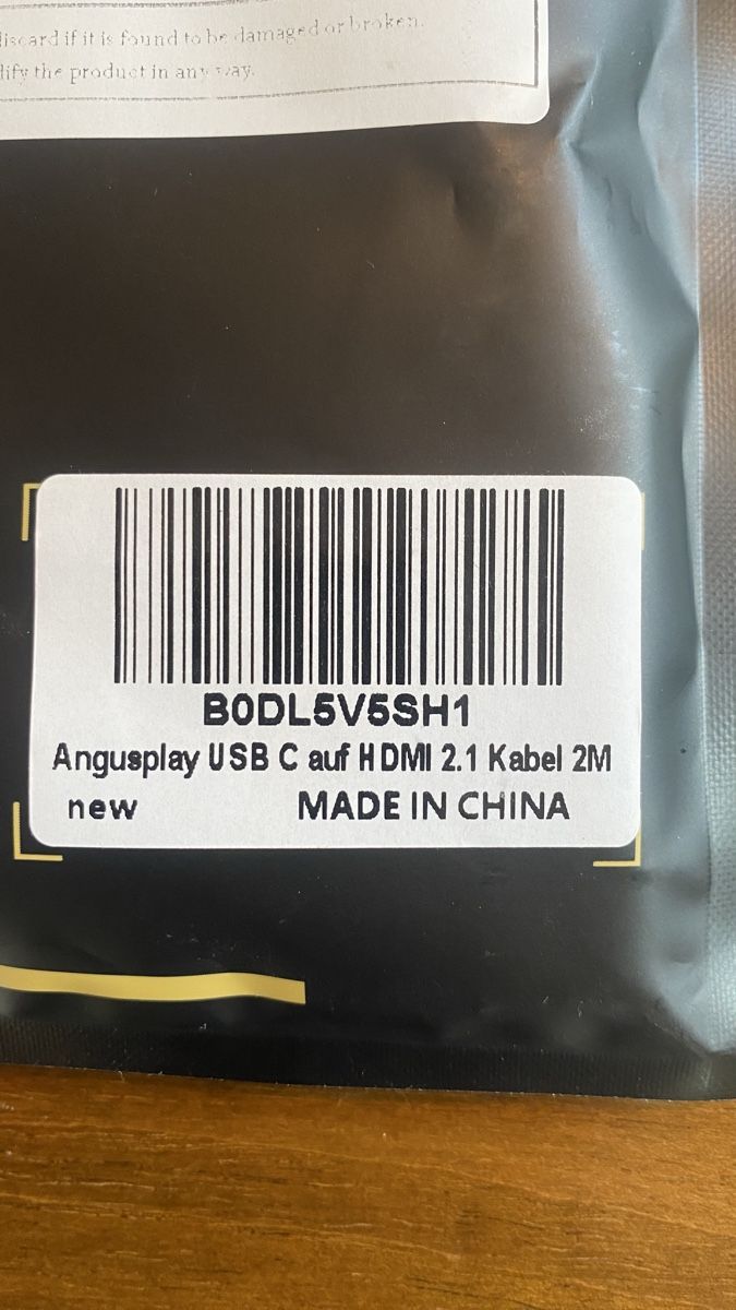 Cavi: UBS C auf HDMI 2.1 Kabel 2M – Nuovo e nell'imballaggio originale da Zürich venduto da ozhuber 4