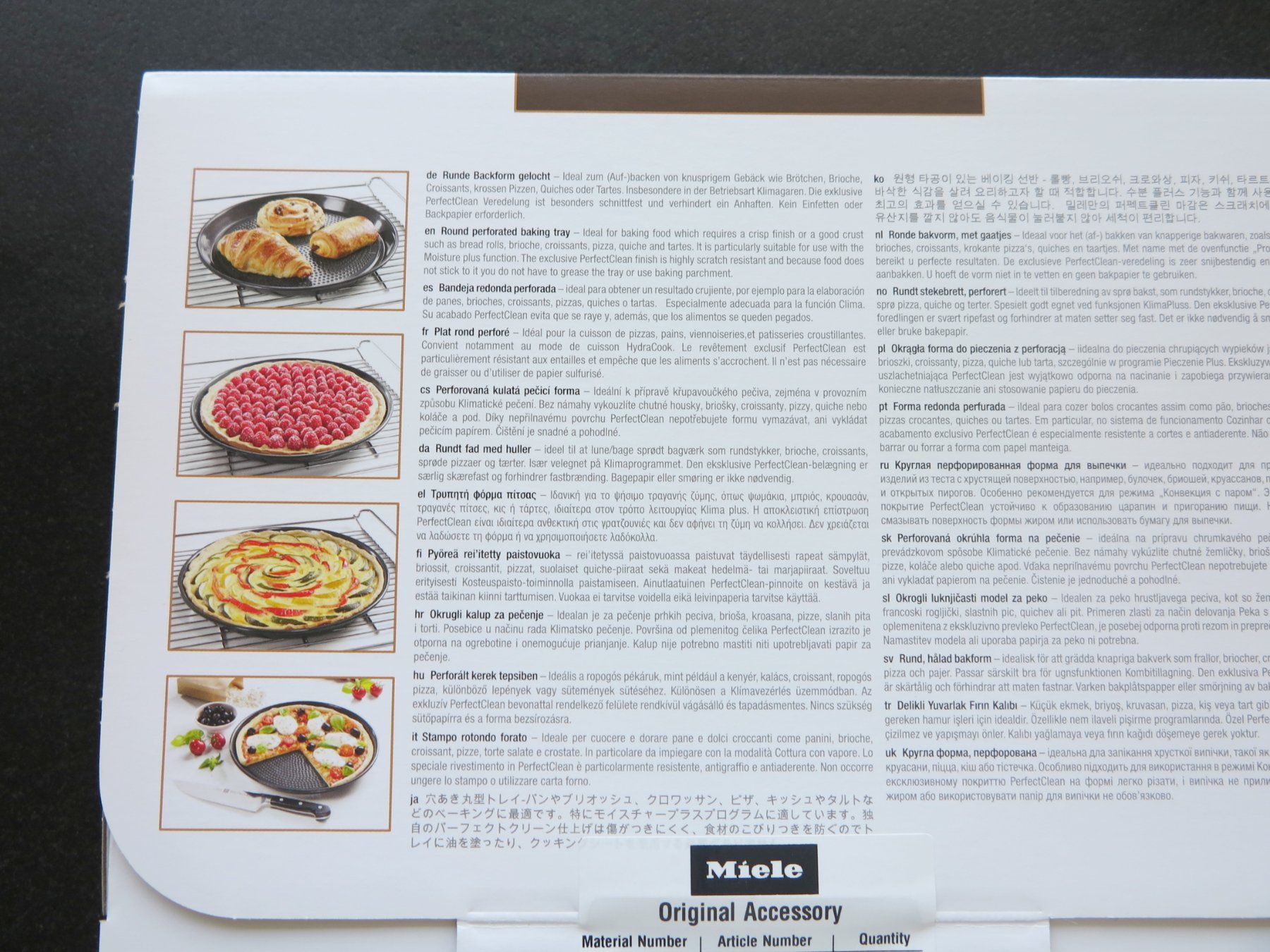 Backformen: Miele Backblech, gelocht – Neu und originalverpackt aus Büttikon AG von Kaebri 1