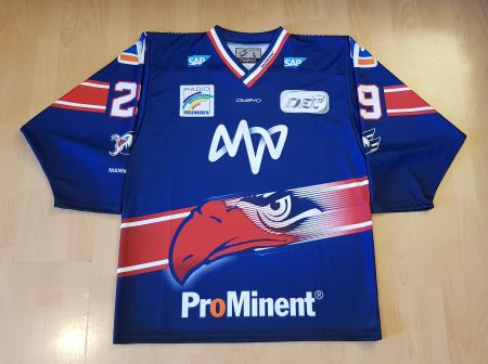 Mannheim Adler Eishockey Trikot, Grosse L, Nr. 29- Reul