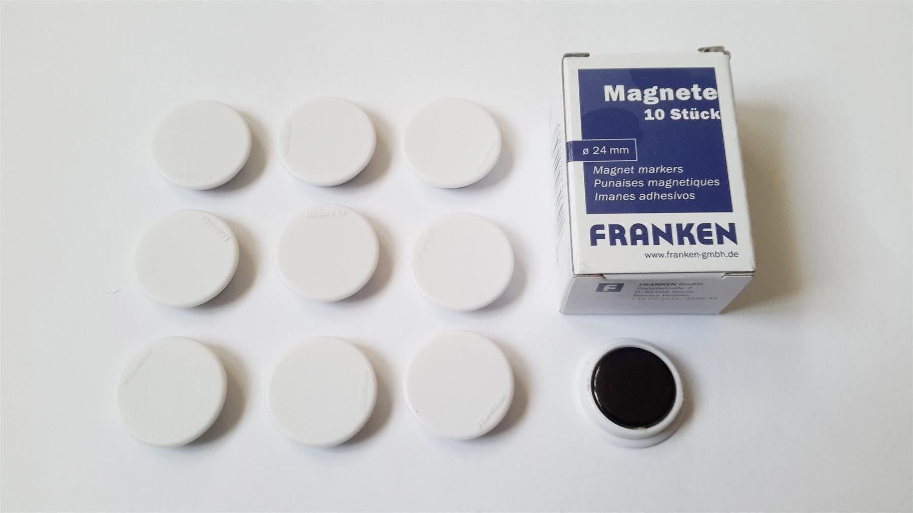 Calamite: Magnete 10 Stück, 24 mm, weiss – Nuovo e nell'imballaggio originale da St. Gallen venduto da cointec 1