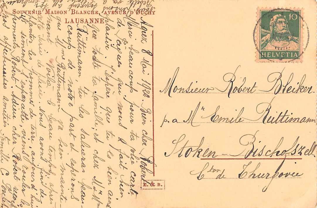 Cartes postales: SOUVENIR de LAUSANNE - MAISON BANCHE 1921 – D'occasion à Winterthur par SchatzchischtliWinti 1