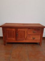 Holzkommode / Fernsehmöbel mit 2 Schubladen und Doppeltüre