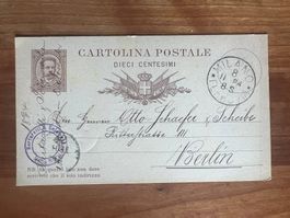 Cartolina Postale 1884 Milano-Berlin uralt   (V979)