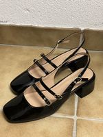 Black Patent Slingback Size 38