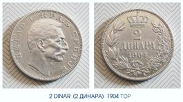2 Dinar 1904 Silber Lot B