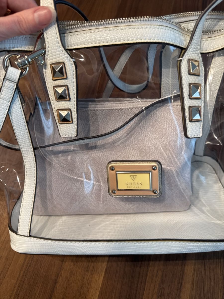 Guess Borse da donna: Guess Tasche transparent/ weiß – Usato da Kilchberg ZH venduto da Mskb 2