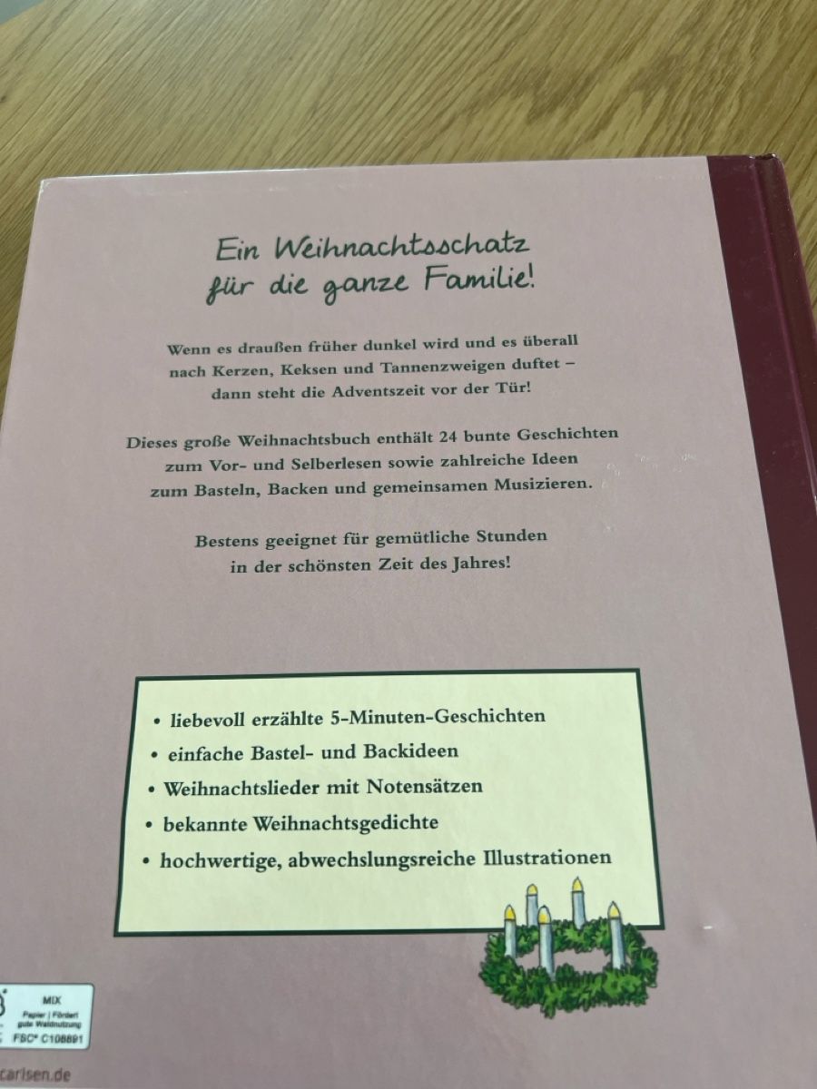 Libri: Vorlesebuch Weihnachten, Geschichten, Lieder  – Nuovo (secondo la descrizione) da Seon venduto da Sunny-Schmuck78 1