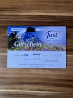 JUST Gutschein CHF 100.00 gültig bis 15.04.2031