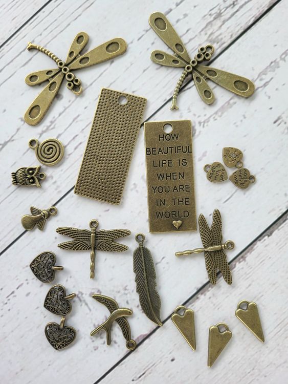 30 Stück Feder Charms Edelstahl - 10 Farben Für Schmuck DIY Armbänder Halsketten