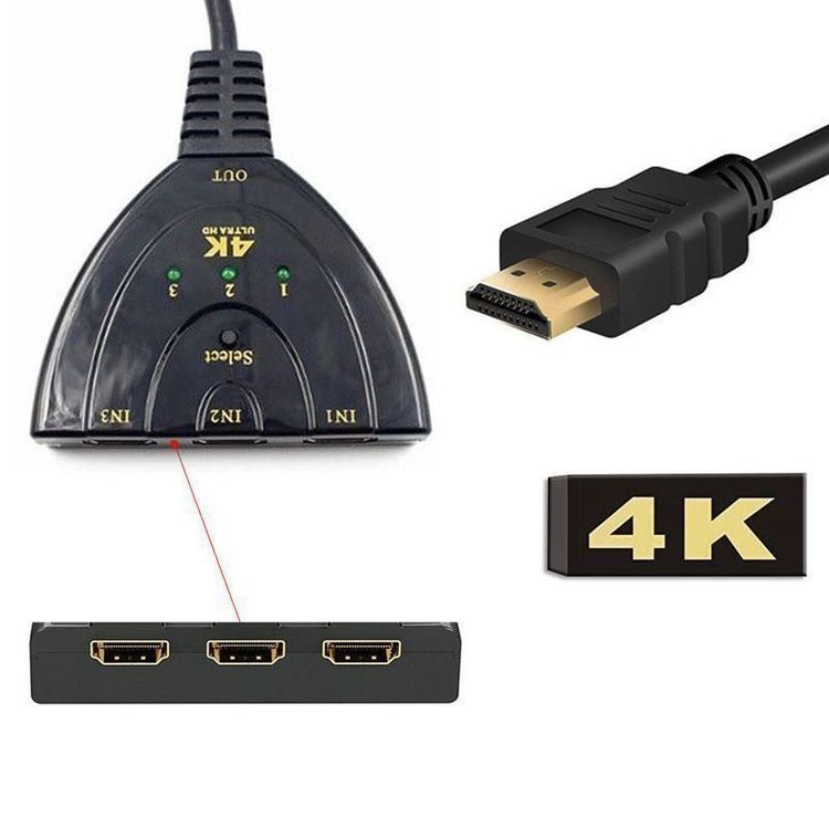 HDMI Splitter HDMI Switch 3 In 1 Out 4K | Kaufen Auf Ricardo