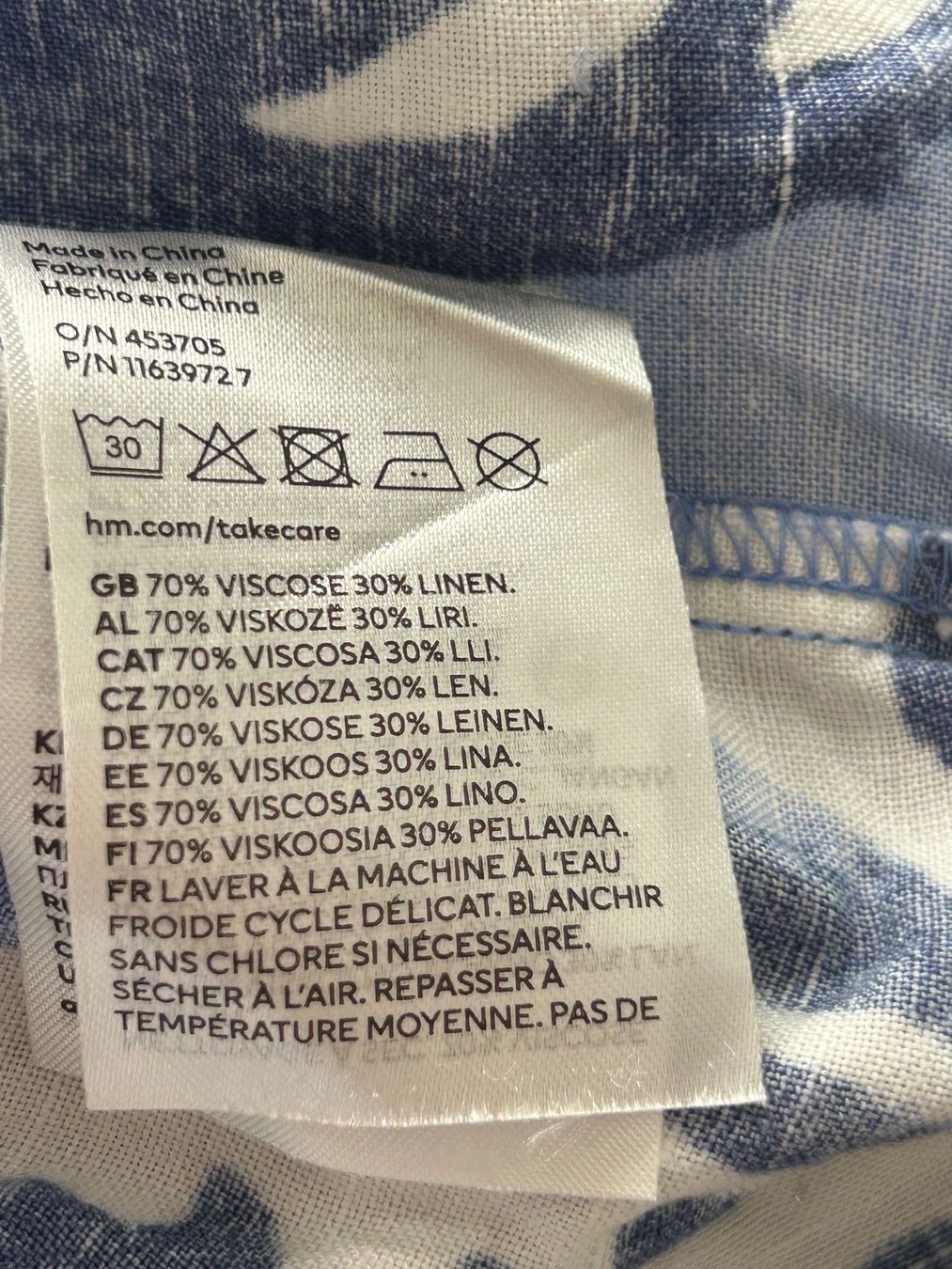 H&M Röcke: Summer Skirt Blue White Wrap Look Patterned Size S – Gebraucht aus Saland von ele_vc96 6