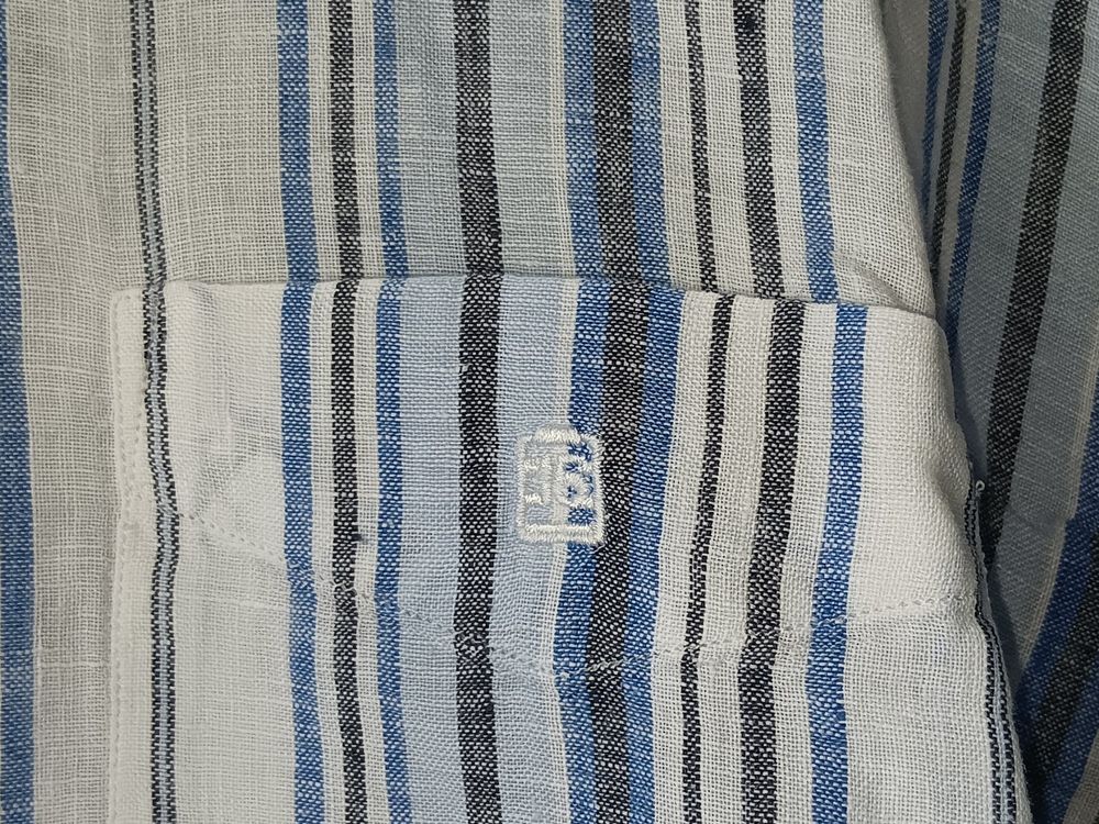 SERGE BLANCO "15" Chemise en lin / Leinen Hemd XXL 3