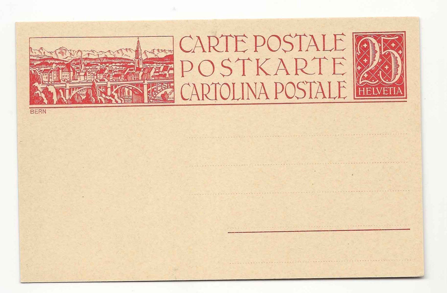 Tutti i francobolli: Bildpostkarte Bern uw – Usato da Aarau venduto da fussball-fussball