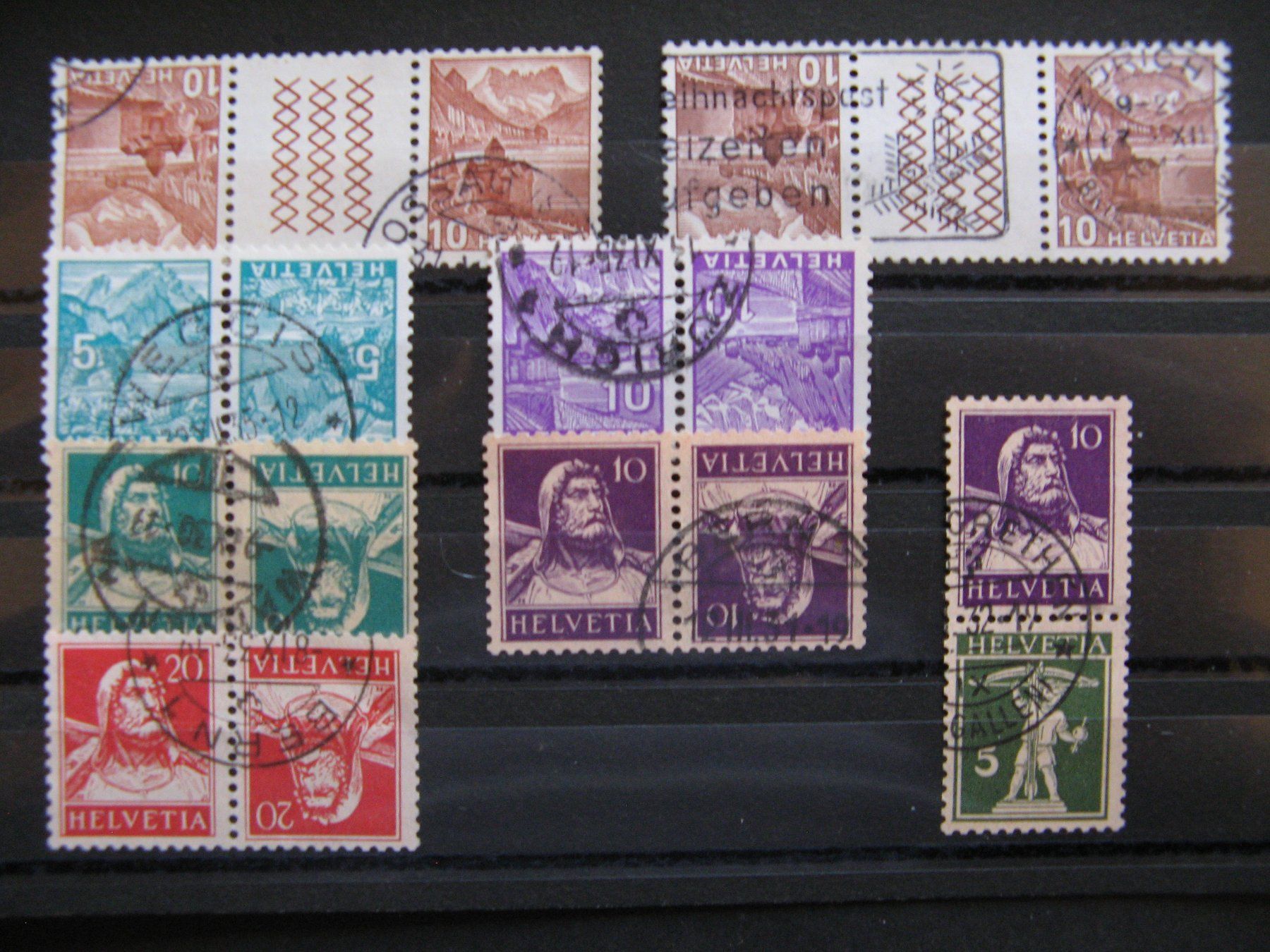 Alle Briefmarken: Kehrdrucke, Zusammendrucke gestempelt – Gebraucht aus Frauenfeld von Interessent1