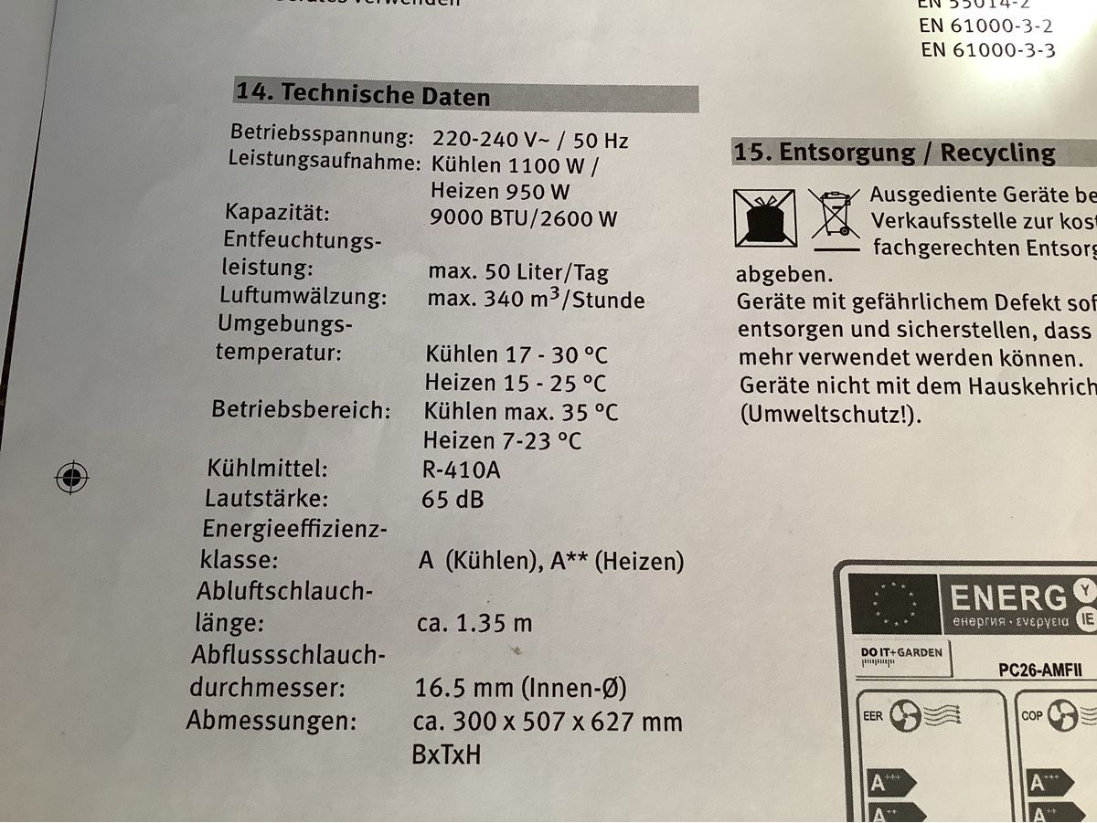 Migros Klimageräte: Klimagerät Levi 9000 BTU – Gebraucht aus Tuggen von Walti250 6