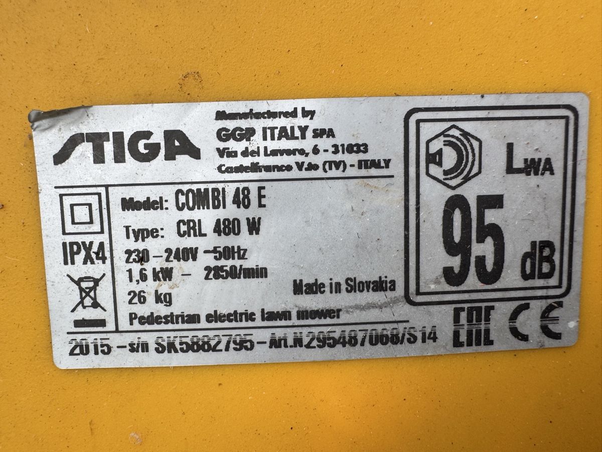 Stiga Tondeuses à gazon: Rasenmäher Stiga Combi 48 E Elektro 1.6kW gebraucht – D'occasion à Buchillon par Shila4 2