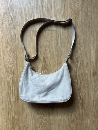 Umhängetasche beige Stoff