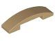 Lego Dark Tan Slope, Curved 4 x 1 x 2/3 Double 2 Stück