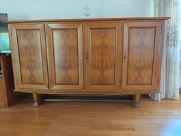 Buffet Sideboard Baumnuss Holz, vier Tueren zwei Schubladen