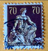 Nr.114 Sitzende Helvetia mit Schwert GESTEMPELT    