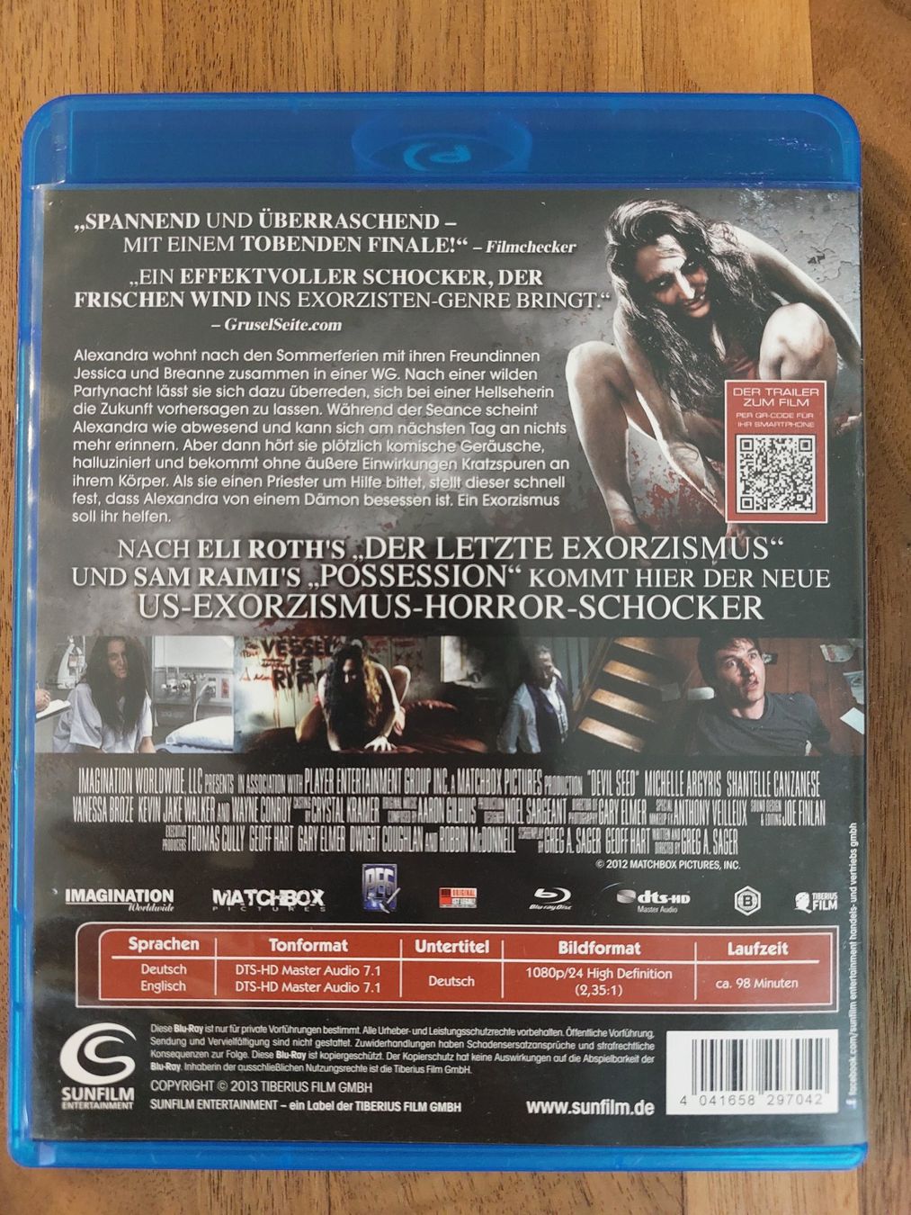 Tutti i DVDs: Blu Ray - Besessen / Der Teufel in mir – Usato da Rheinfelden venduto da FilmAuktion 1