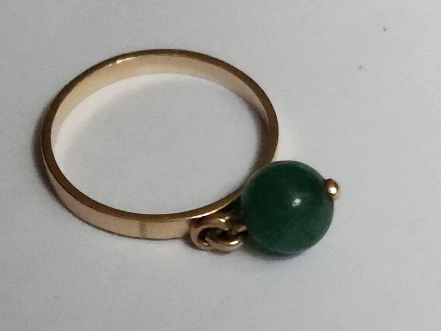 Anelli: Goldring mit grünem Stein - 585 gestämpelt – Usato da St. Gallen venduto da GIULESGG 5