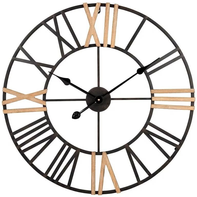 Maisons du monde Stand- & Wanduhren: Maisons du Monde Uhr aus Metall, D60cm – Neu (gemäss Beschreibung) aus Solothurn von Therock7