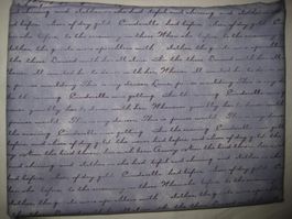 Baumwollstoff flieder marmoriert mit Schrift