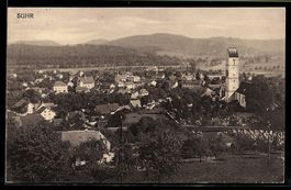 AK Suhr, Teilansicht mit Kirche, 1921