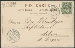 GL Schwändi - Stabstempel - Schwanden - Karte > Arbon TG