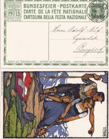 Bundesfeier-Postkarte 1913 "Befreiungskämpfe" FDC