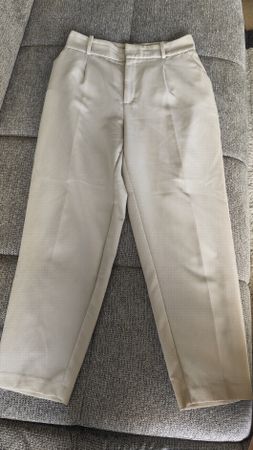 Zara Trousers - Beige, Size L - Elegant summer pants