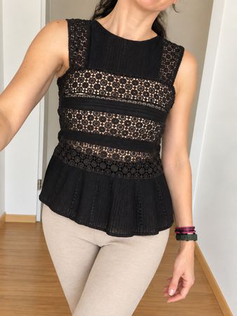 Vanessa Bruno Athé Spitzen-Top Gr. 38 – 100% Baumwolle