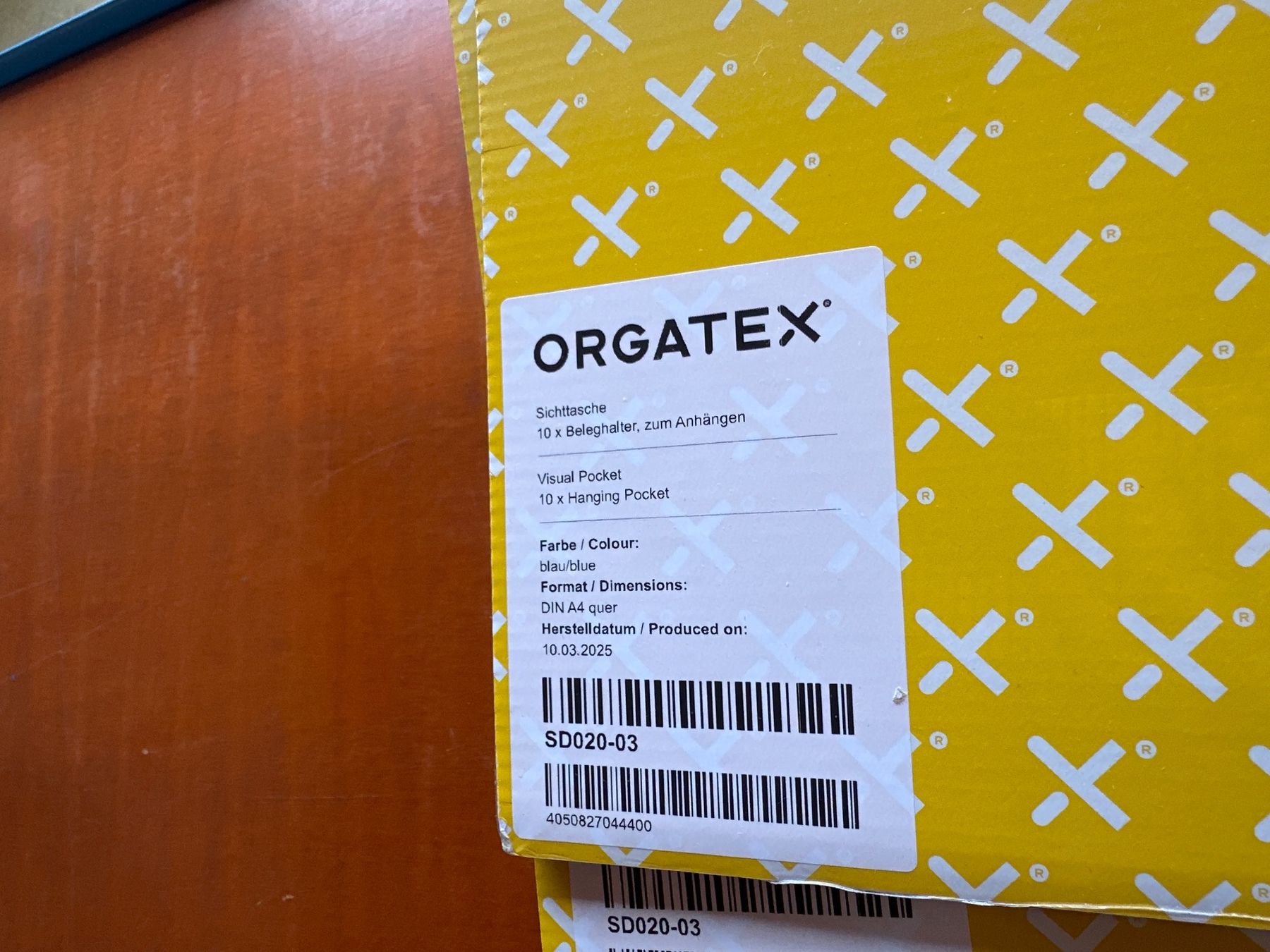 Buste & buste per spedizione: 10 Stk. neue Orgatex Sichttaschen, A4 quer, blau – Nuovo e nell'imballaggio originale da Necker venduto da liq24 5