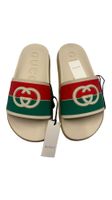 Neue Gucci Slipper Gr. 35 Kautschuk creme rot grün