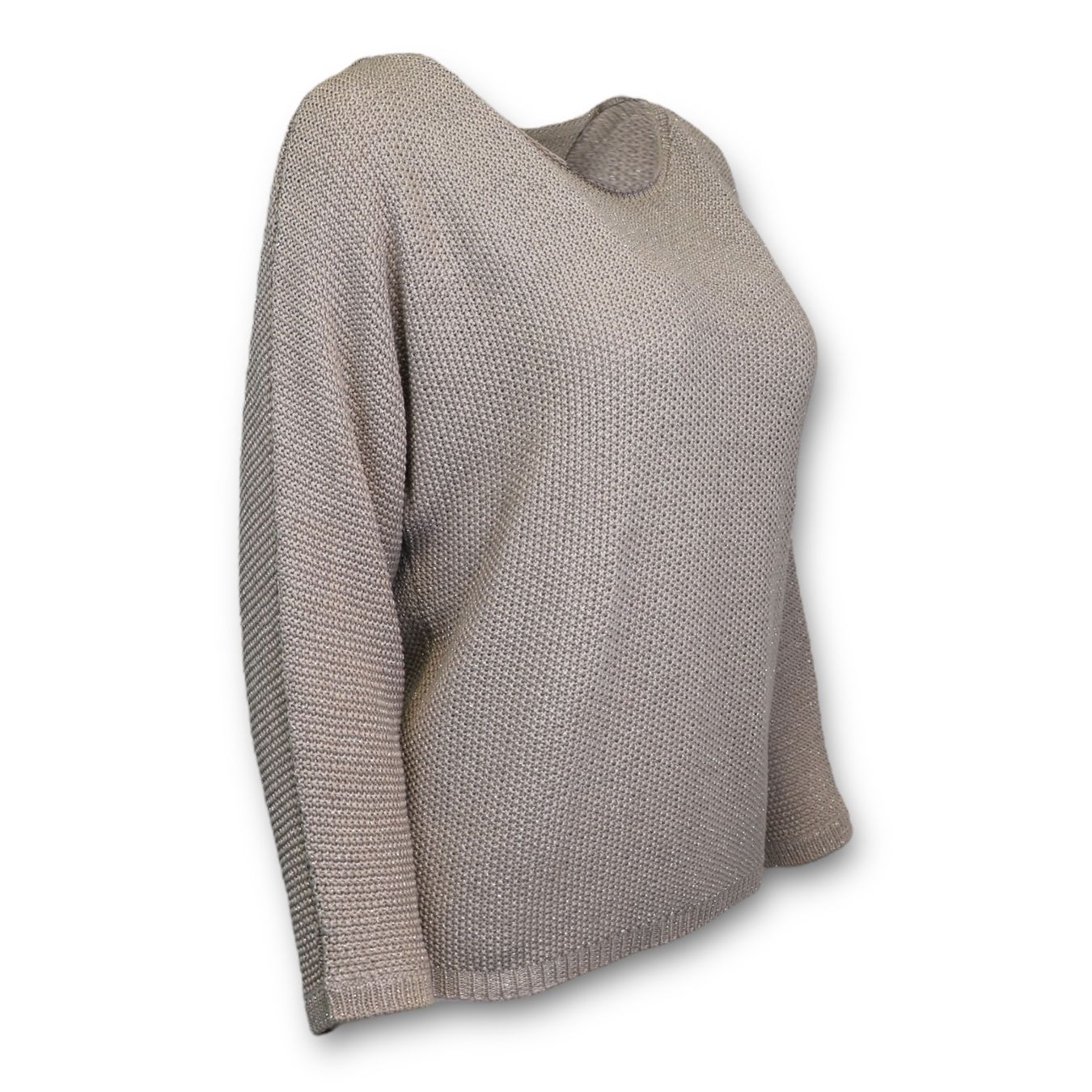Fabiana Filippi Maglioni & Felpe: Fabiana Filippi Strickpullover taupe/silber Gr. M – Usato da Binningen venduto da Designerlabels 2