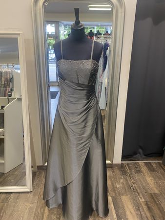 Abendkleid- Festkleid Grau-Silber 36