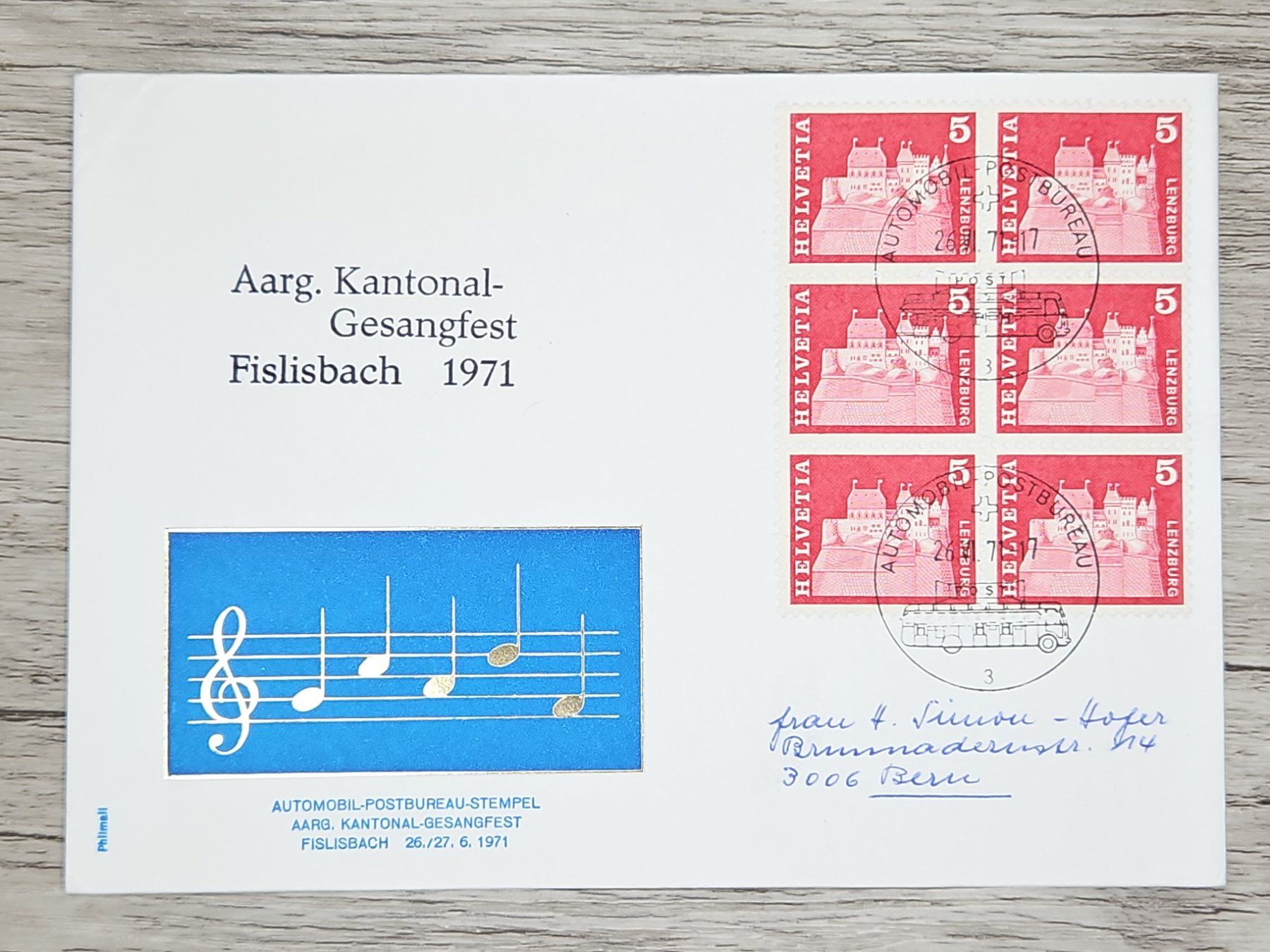Tutti i francobolli: CL17 Enveloppe + Timbre Suisse 1971 – Usato da Cousset venduto da Patrick_Collections