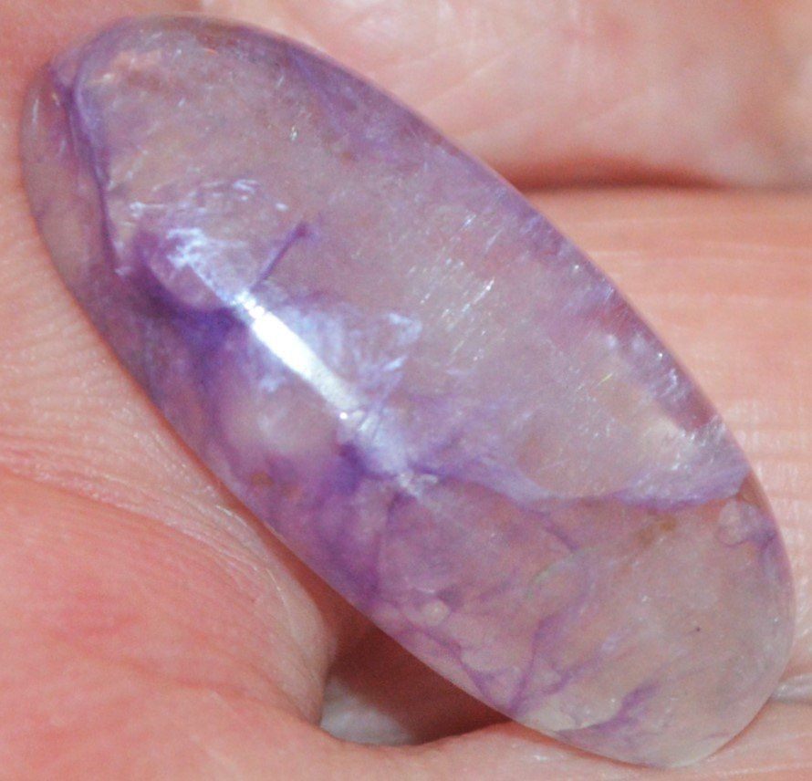Pietre preziose: Cabochon L-730 – Charoit Edelstein - 30x13mm – Nuovo e nell'imballaggio originale da Goldiwil (Thun) venduto da han_v5b7 1