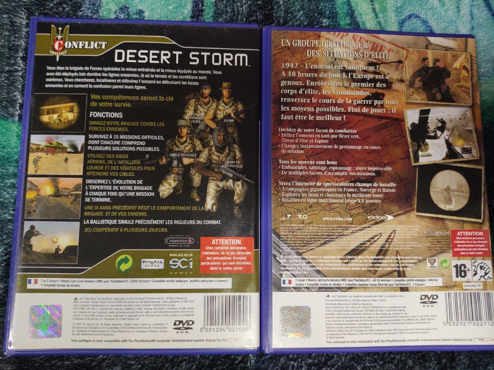 Sony Giochi: Jeux PS2 Conflict Desert Storm et Commandos Strike Force FR – Usato da Fribourg venduto da PastGame 1