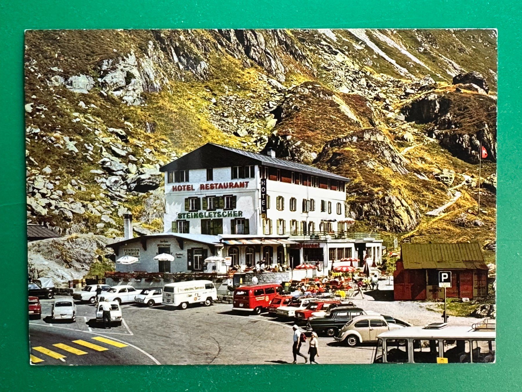 Cartoline postali: Hotel-Restaurant Steingletscher - Sustenpass - Oldtimer – Usato da Steg VS venduto da danwer74