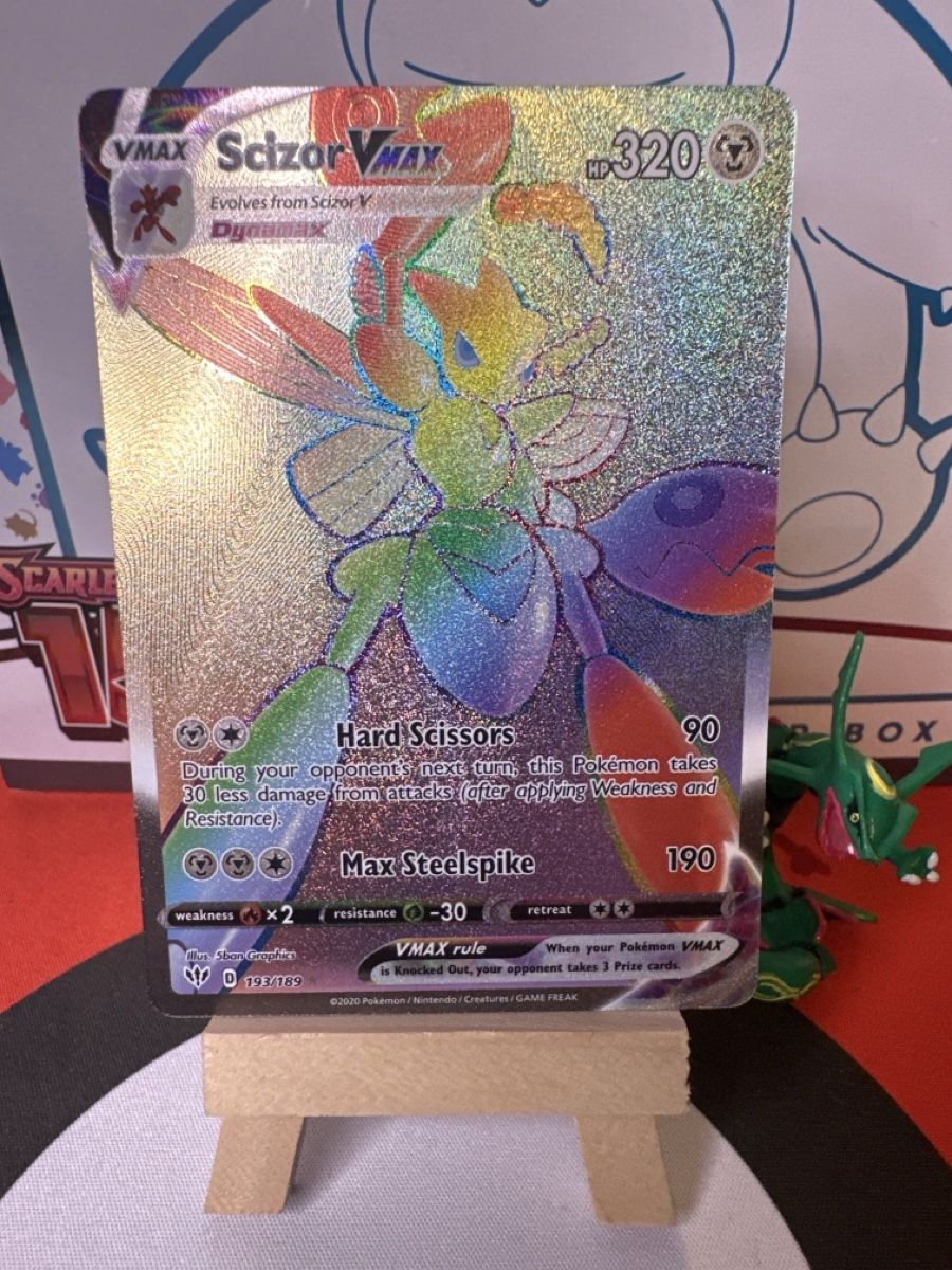 Pokémon Carte collezionabili: POKÉMON / Scizor VMAX / Rainbow – Usato da Herzogenbuchsee venduto da TCG-High-Quality