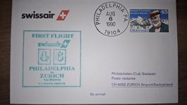 Swissair Philadelphia - Zürich 06.08.1990