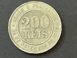 Brasilien 200 Reis 1896 Münze